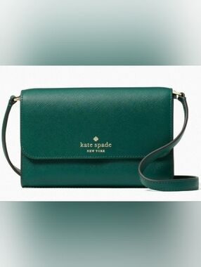 KATE SPADE Brynn Flap Convertible Crossbody Deep Jade Green